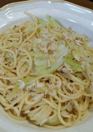 あみエビと春キャベツのパスタ-レシピのメイン写真