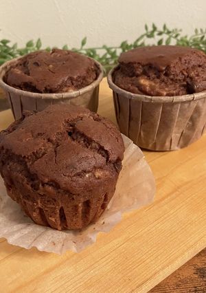 さっくり♪米粉のチョコバナナマフィン-レシピのメイン写真