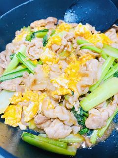 豚こまと小松菜の焼肉のタレ炒め-レシピのメイン写真