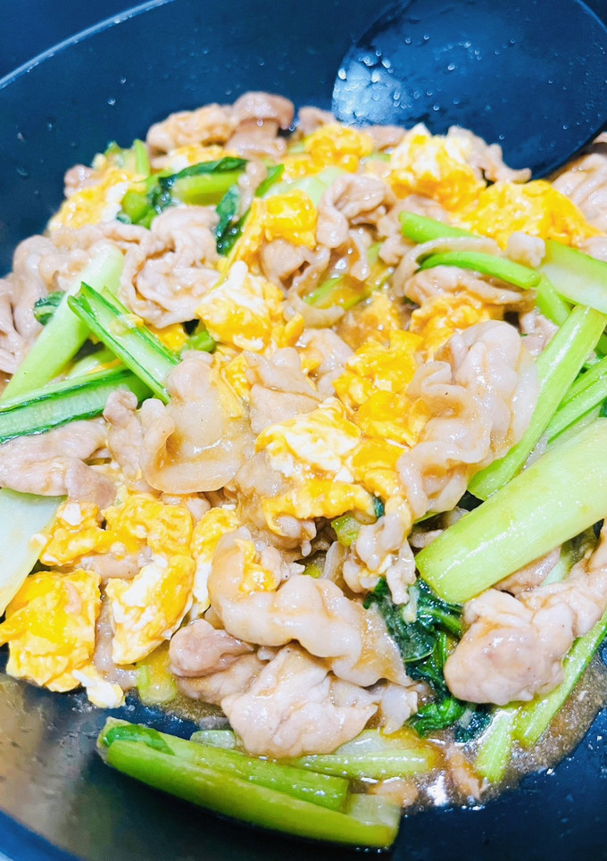 豚こまと小松菜の焼肉のタレ炒め-レシピのメイン写真