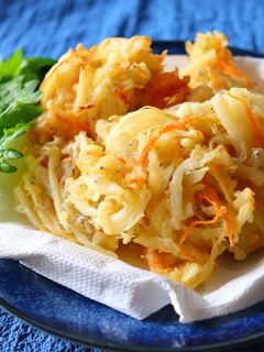 米粉で作る!野菜としらすの簡単かき揚げ-レシピのメイン写真