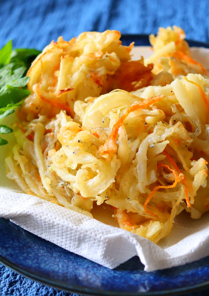 米粉で作る！野菜としらすの簡単かき揚げ-レシピのメイン写真