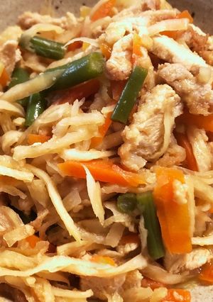 切り干し大根と豚肉の煮物-レシピのメイン写真