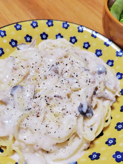 【米粉】ツナときのこのクリームパスタ-レシピのメイン写真