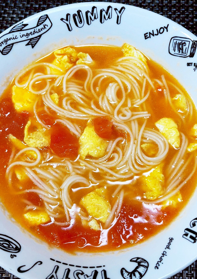 中華風トマトと卵のスープ麺-レシピのメイン写真
