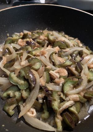 ナスと油揚げの炒め物-レシピのメイン写真