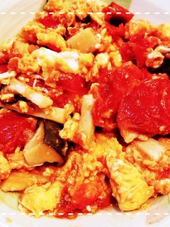 鶏がらで簡単!トマトとエリンギの卵炒め-レシピのメイン写真