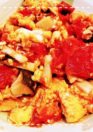 鶏がらで簡単！トマトとエリンギの卵炒め-レシピのメイン写真