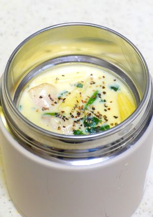 カルボナーラ風スープパスタ-レシピのメイン写真