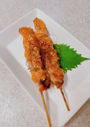 豚こま串のピリ辛ゴマ味噌のせ焼き-レシピのメイン写真