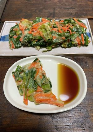 ふきのとう入りチヂミ(米粉活用)-レシピのメイン写真