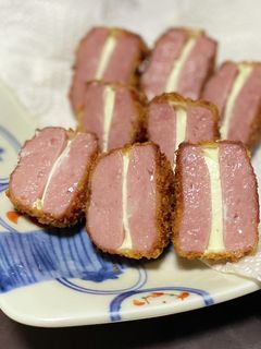 ハムカツinクリームチーズ♪弁当おつまみ-レシピのメイン写真