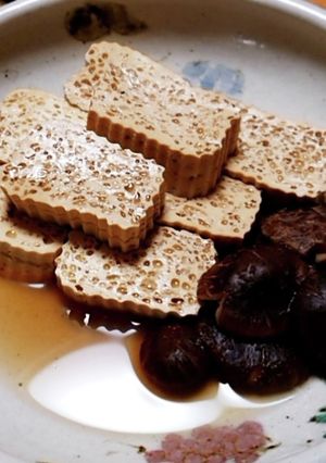 こも豆腐と椎茸の煮物-レシピのメイン写真