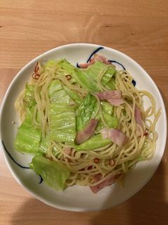 春キャベツのペペロンチーノ!-レシピのメイン写真