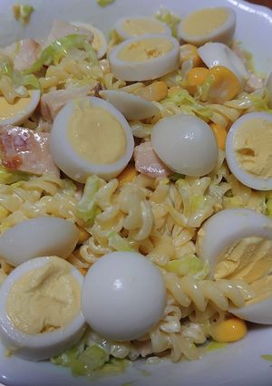 サラダチキンとキャベツのマカロニサラダ-レシピのメイン写真