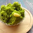 ぷっくり抹茶の米粉蒸しパン