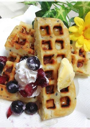 【簡単】米粉とさつま芋のワッフル-レシピのメイン写真