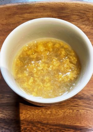茄子とかき玉味噌汁　離乳食　冷凍保存-レシピのメイン写真