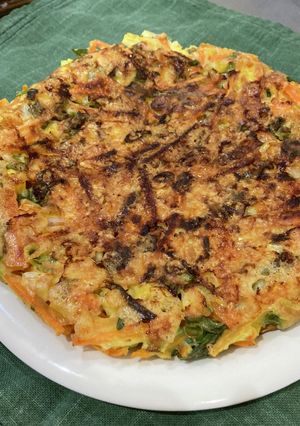 春色 にんじんとワケギの米粉チーズチヂミ-レシピのメイン写真