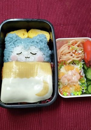 おねんねカビゴン弁当☆ポケモンキャラ弁-レシピのメイン写真
