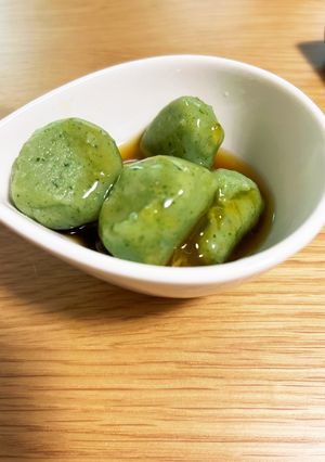 離乳食活用！春の緑色☆米粉のお団子-レシピのメイン写真