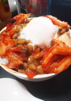 朝から幸せ♡納豆キムチご飯-レシピのメイン写真