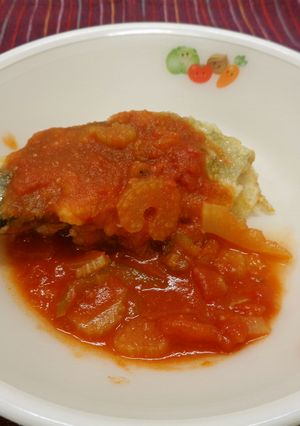 あじのトマトソースかけ@倉敷市学校給食-レシピのメイン写真