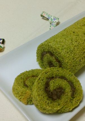 米粉の抹茶ロールケーキ-レシピのメイン写真