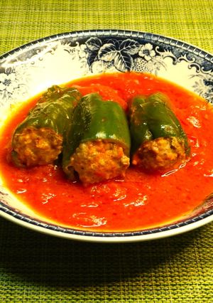 かんたんピーマン肉詰めワンパンでおいしく-レシピのメイン写真