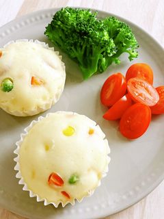 朝食に♪米粉のおかず蒸しパン-レシピのメイン写真