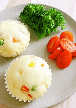 朝食に♪米粉のおかず蒸しパン-レシピのメイン写真