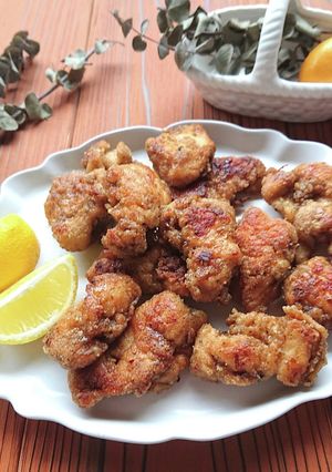 鶏むね裏技やわらかオリーブ焼き甘辛唐揚げ-レシピのメイン写真