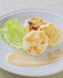 はんぺんとエビのまんまる焼き