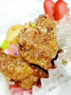 豚こまを、丸めて作る 【豚の竜田揚げ】-レシピのメイン写真