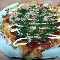 รูปของ 米粉活用 米粉の肉なしお好み焼き