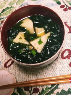 即席にも!若布と筍の味噌汁-レシピのメイン写真