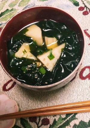 即席にも！若布と筍の味噌汁-レシピのメイン写真