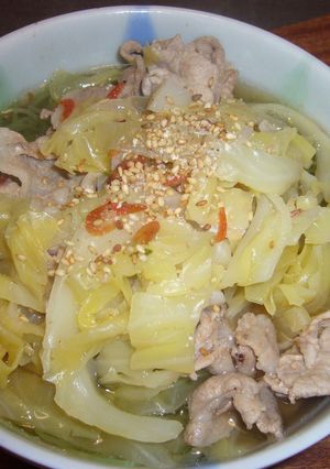 あったか☆豚キャベツにゅうめん-レシピのメイン写真