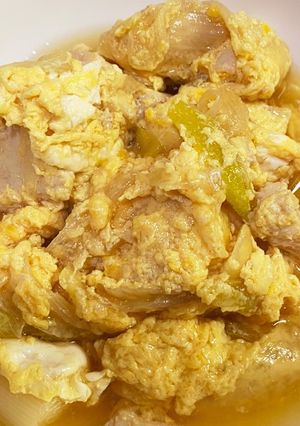 簡単!鶏胸肉とネギの卵とじ♡-レシピのメイン写真