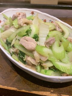 うます!セロリと鳥もも肉の紹興酒炒め-レシピのメイン写真