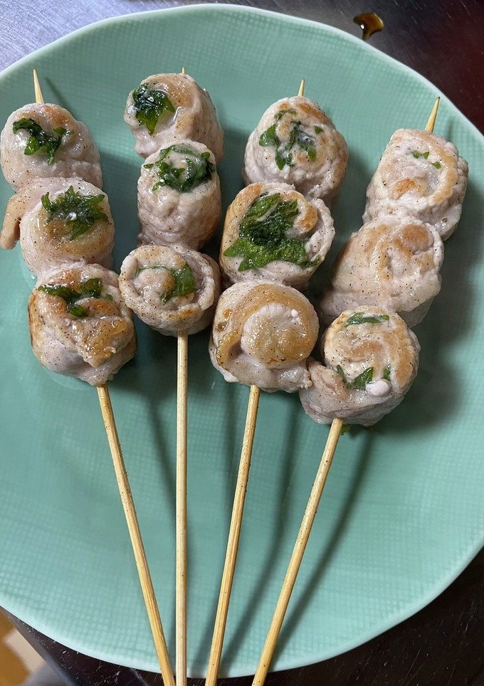 10分で簡単おつまみ！巻き巻き豚大葉串-レシピのメイン写真
