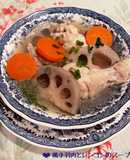 こぶ茶で鶏手羽肉とレンコンのスープ♪