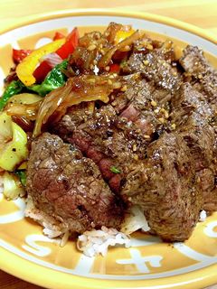 ガッツリ!ステーキ丼-レシピのメイン写真