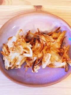 米粉で♪新玉ねぎと干しエビのかき揚げ-レシピのメイン写真