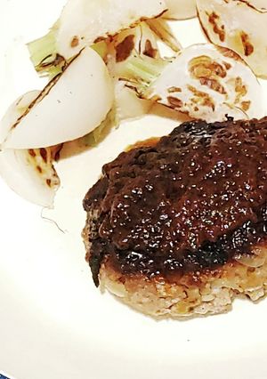 ひとりぶんハンバーグ-レシピのメイン写真
