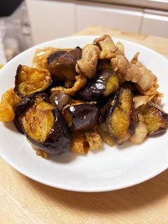 豚バラ肉と揚げ茄子のオイスターソース炒め-レシピのメイン写真