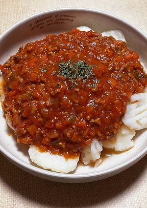 米粉ニョッキのミートソースがけ-レシピのメイン写真