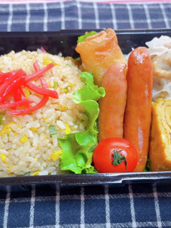 時短お弁当盛り付け記録 チャーハン 中華-レシピのメイン写真