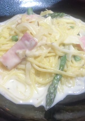 クリームパスタ(味噌が隠し味)-レシピのメイン写真