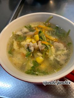 ★豆苗と鶏皮の中華スープ★-レシピのメイン写真